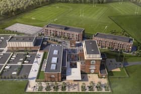 A CGI projection of how the school will look when it is finished.