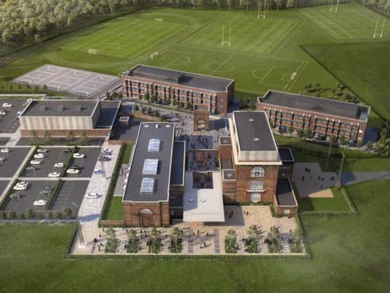 A CGI projection of how the school will look when it is finished.