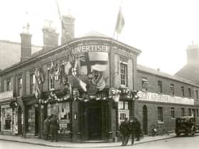An archive photograph of the Rugby Advertiser offices in Albert Street - a little after Edward's time.