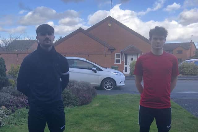 Josh Willis and James Pomeroy ran 150-miles during February in aid of Movember. Photo supplied