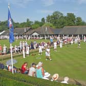 The bowling greens in Victoria Park, Leamington.