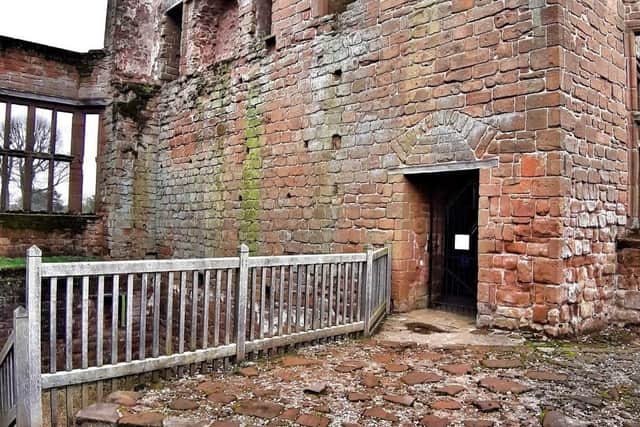 The area in the ruins of Kenilworth Castle after it had been cleaned up by staff.