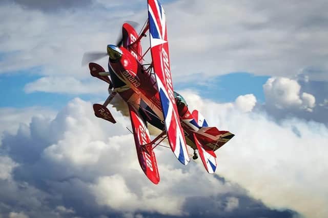 With his signature extreme aerobatic manoeuvres, Rich Goodwin will be taking to the skies at the festival in his ultimate Muscle Pitts biplane.
