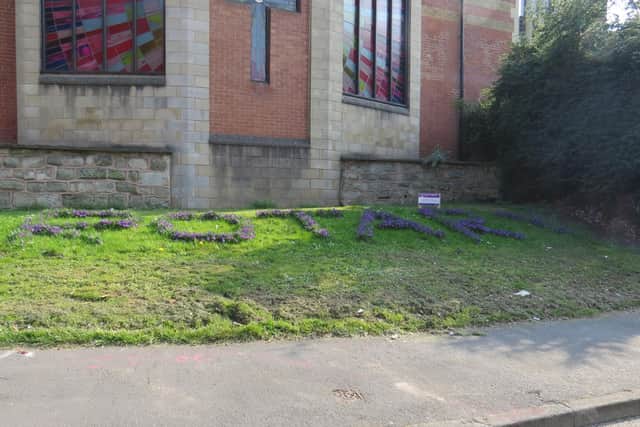 The display by Northgate Street church. Photo supplied