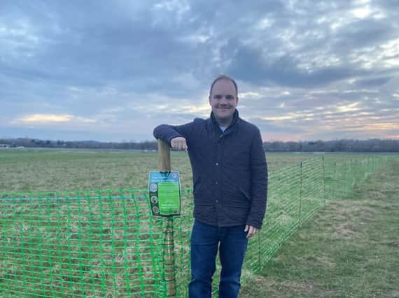 Cllr Liam Bartlett on St Mary’s Lands. Photo supplied