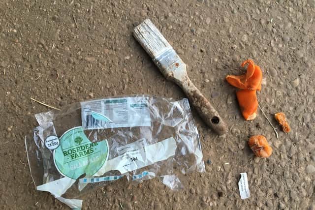 Some of the items found in the area around horses. Photo supplied