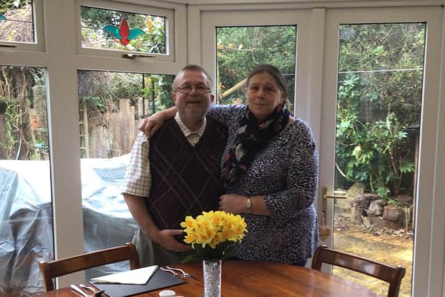 Martin and Lesley Kipling inside their conservatory. Photo supplied