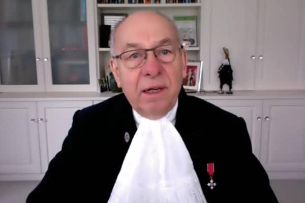 Warwickshire High Sheriff Joe Greenwell CBE DL as he presented the award.