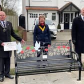 Branch president Larry Burke, branch chairman Kathryn Lawrence and vice-chairman John Dacombe.