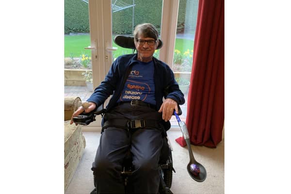 Andy Laird is set to take part in the timed-trial egg and spoon race using his electric wheelchair. Photo supplied