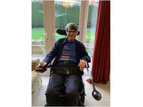 Andy Laird is set to take part in the timed-trial egg and spoon race using his electric wheelchair. Photo supplied