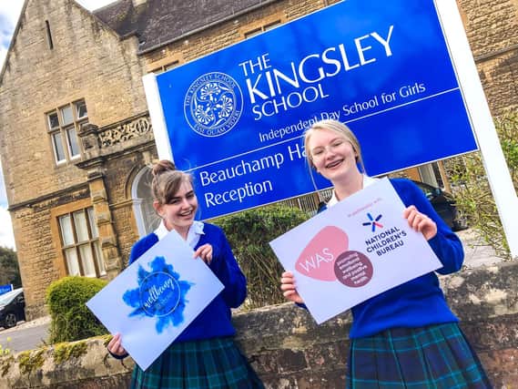 The Kingsley School Wellbeing Award: Year 9 pupils Maddie Gamble and Emily Meixner. Credit: The Kingsley School.