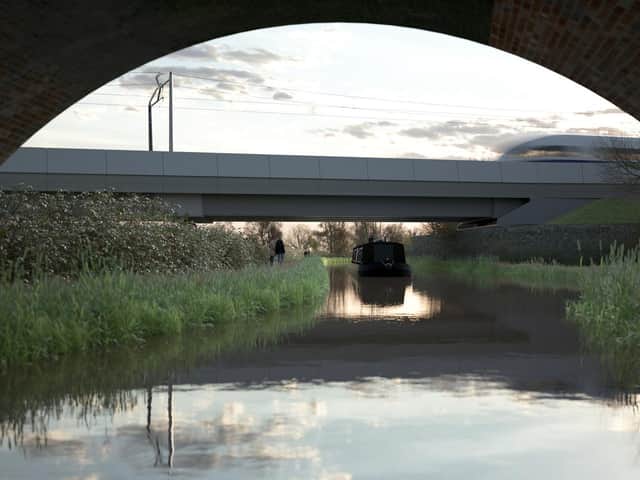 Artist's impression of the Oxford Canal Viaduct by Moxon Architects © HS2 Ltd