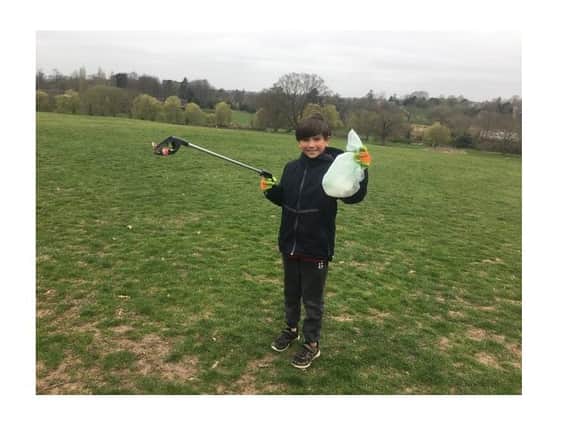 Chester Heeley picked up a bag and started clearing up the rubbish himself at Abbey Fields - and wants to encourage others to do the same.