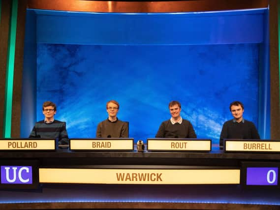 The University of Warwick has been crowned University Challenge champions.
Photo: BBC.