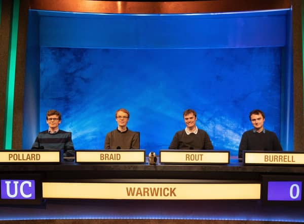 The University of Warwick has been crowned University Challenge champions.
Photo: BBC.