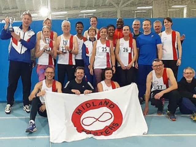 Rugby & Northampton masters athletes represented the Midlands, helping the region to a full house of trophies