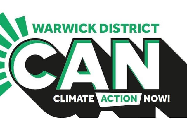 The Warwick District Climate Action Now! campaign logo.