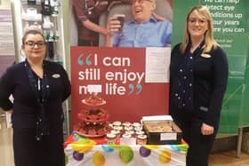 Lucy Doherty and Jo Coleman in Specsavers in Leamington. Photo supplied.