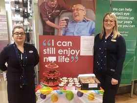 Lucy Doherty and Jo Coleman in Specsavers in Leamington. Photo supplied.