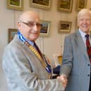 Out going President Bill Davidson (right) handed over his chain of office to Michael North who has taken over the reigns for the next twelve months. Photo submitted