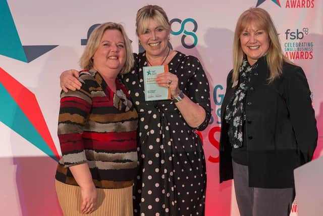 Concierge Medical managing partner Kat Carrick collects the West Midlands High Growth Business of the Year at the Federation of Small Businesses (FSB) Regional Awards.