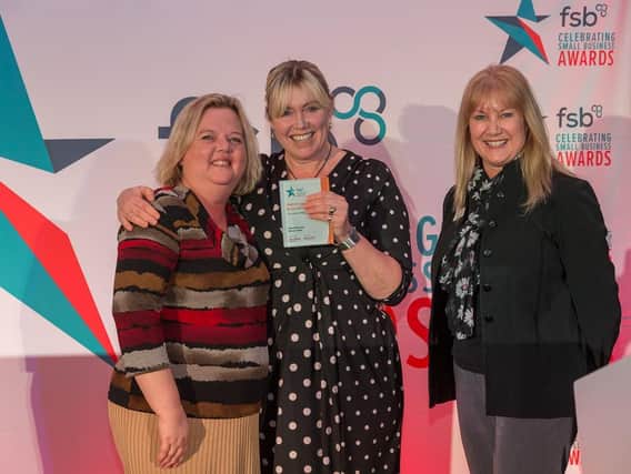 Concierge Medical managing partner Kat Carrick collects the West Midlands High Growth Business of the Year at the Federation of Small Businesses (FSB) Regional Awards.
