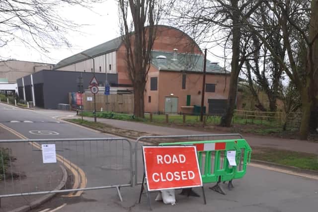 Newbold Comyn Leisure Centre's car park is closed.