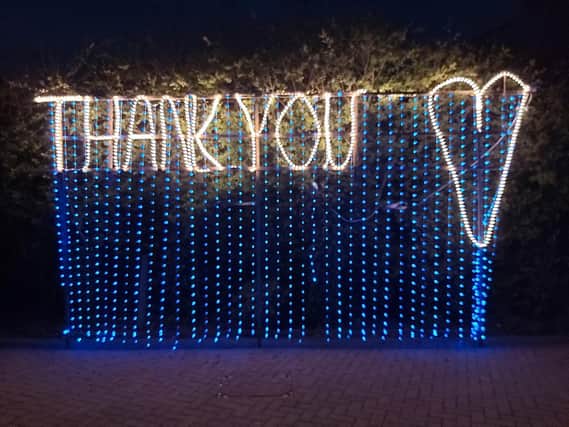 A 'thank you' gesture by Mark and Chelly Ellis, of Frances Road, Harbury.