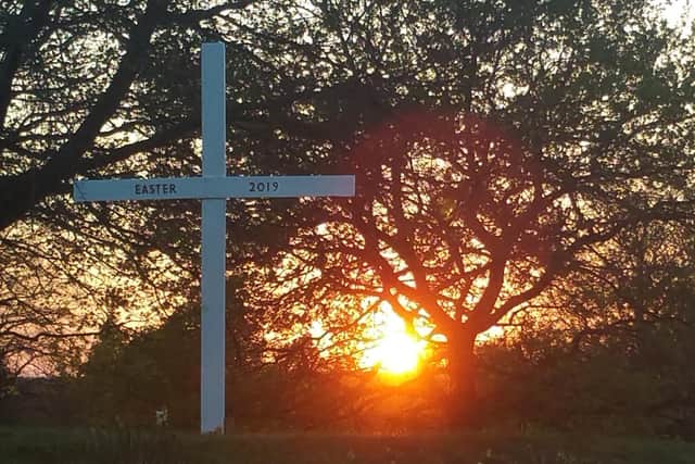The Easter 2019 cross in Kenilworth. Photo supplied by Churches Together Kenilworth and District