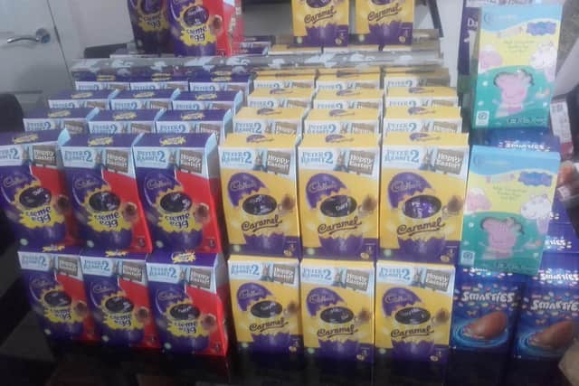 Stephen and Carol Richman will be delivering Easter eggs on Sunday to children in Long Itchington. Photo supplied