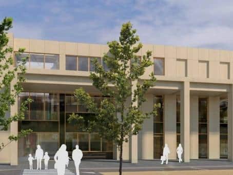 Image of the front of the new Kenilworth School