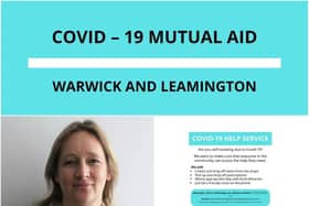 The Warwick and Leamington Covid-19 Mutual Aid Group is helping the Warwick District Foodbank. Photo also shows Cllr Helen Adkins, who is one of the organisers. Photos submitted.