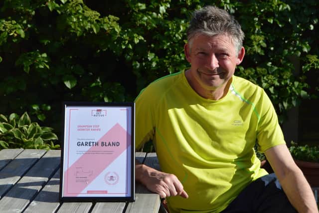 Gareth Bland with his award. Photo submitted