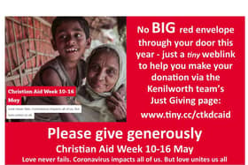 Churches across Kenilworth and the surrounding area are working together for Christian Aid week. Photo supplied
