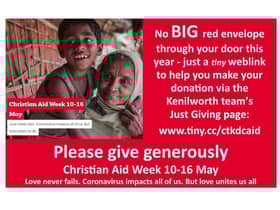 Churches across Kenilworth and the surrounding area are working together for Christian Aid week. Photo supplied
