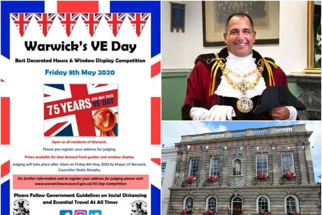 The Mayor of Warwick has launched two VE Day competitions. Photos by Warwick Town Council