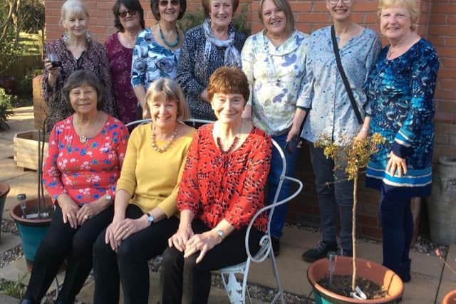The Ryton-on-Dunsmore Committee. Back row (l-r): Heather Williams, Miriam Mann, Irene Henry, Sylvia Marriott, Jay Durrant, Barbara Marsh and Carole Pearce. Front row (l-r): Janet Worrall, Eileen Lawson and Sylvia Dixon
Missing: Diane Dixon.