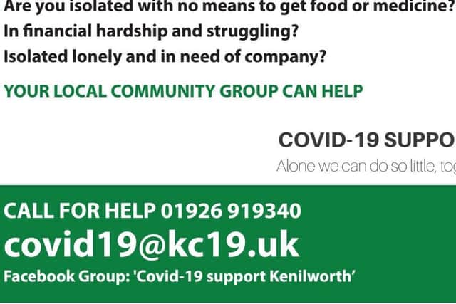 Part of the Covid-19 Support  Kenilworth banner.