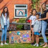 Anthony, Tilly, Maisie, Henry and Kimberley Charles in Budbrooke. Photo by Helen Dixon