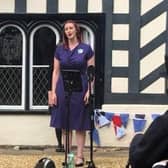 Kissing it Better singer Victoria singing to the Brethren at the Lord Leycester Hospital. Photo supplied