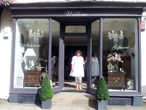 Karen Robison outside Willow in Leamington before the store was closed in March.