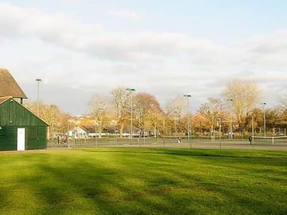 The tennis courts at Victoria Park.