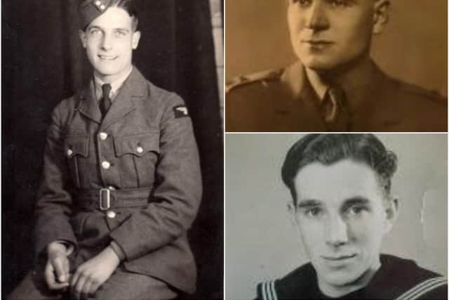 Left: Peter Nixon, top right: Clifford Lyndon-Adams and bottom right: Harry Lyndon-Adams. Photo supplied with Unlocking Warwick