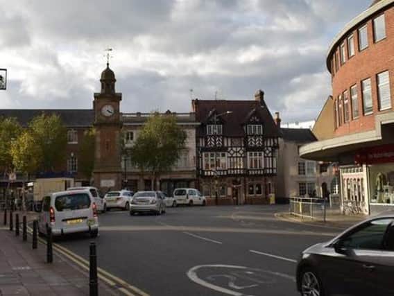 File image, Rugby's town centre.