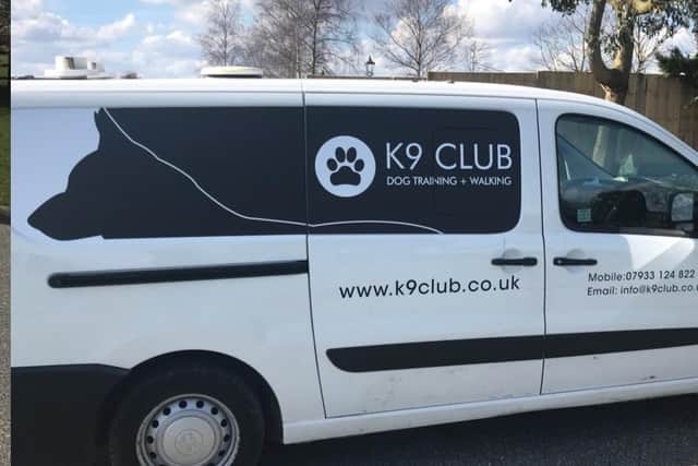 ndy OBrien of K9 Club donated the use of his van to Dogbus Transporting Paws, Saving Lives. Photo by Andy O'Brien
