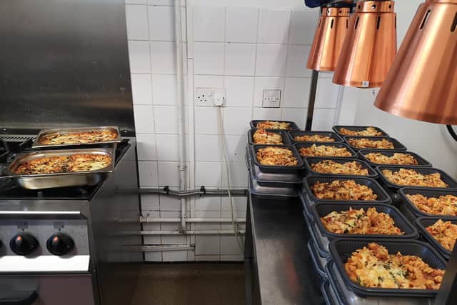 The team at the New Bowling Green pub have been making meals for NHS workers and keyworkers. Photo supplied.