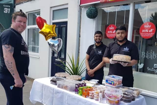 Baabzi and his team at the takeaway hosted a charity day this week. Photo supplied