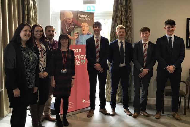 Sixthform students from Warwick School raised money for the Myton Hospices. Photo supplied