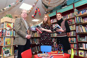 From left to right, Hugo Hawkings with Tamsin Rosewell and Judy Brook of
Kenilworth Books. Photo taken pre-Coronavirus outbreak.